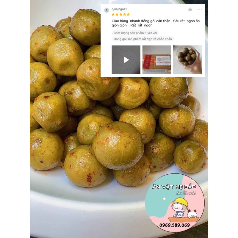 Sấu Bao Tử Rim Muối Ớt - trái sấu nhỏ giòn sốc muối chua cay  - Shop Mẹ Bắp