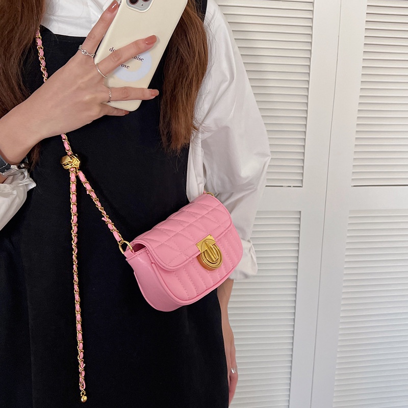 Túi xách nữ đeo chéo mini Tuinhacam túi đeo chéo mini dây da phối xích trần trám đẹp đi chơi đi làm thời trang Hàn Quốc
