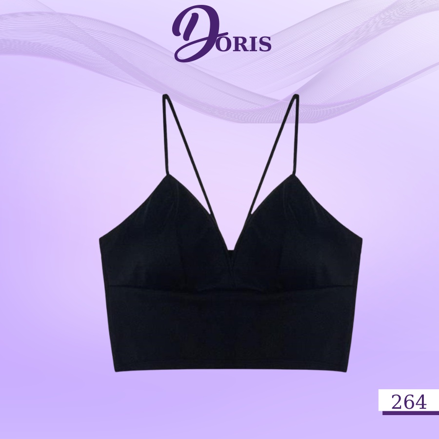 Áo lót ngực dạng bra lụa phi bóng hai dây sexy DORIS - 264