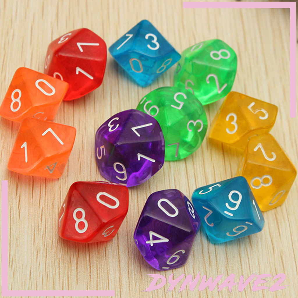 60 Xúc Xắc Đa Diện D10 Dùng Chơi Game Trpg Dnd