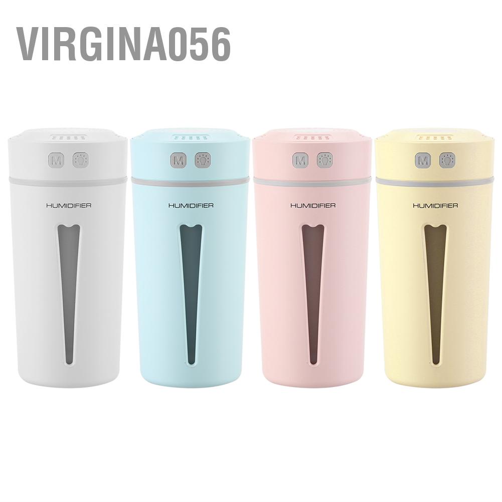 Hàng Hot DC 5V USB hình Cup Phòng nhà Văn phòng Máy làm ẩm không khí trên ô tô Bộ khuếch tán với đèn LED đầy màu sắc ban đêm Hàng giao ngayVirgina056