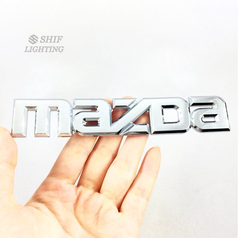 Miếng dán logo MAZDA chất liệu ABS crom dành cho xe hơi