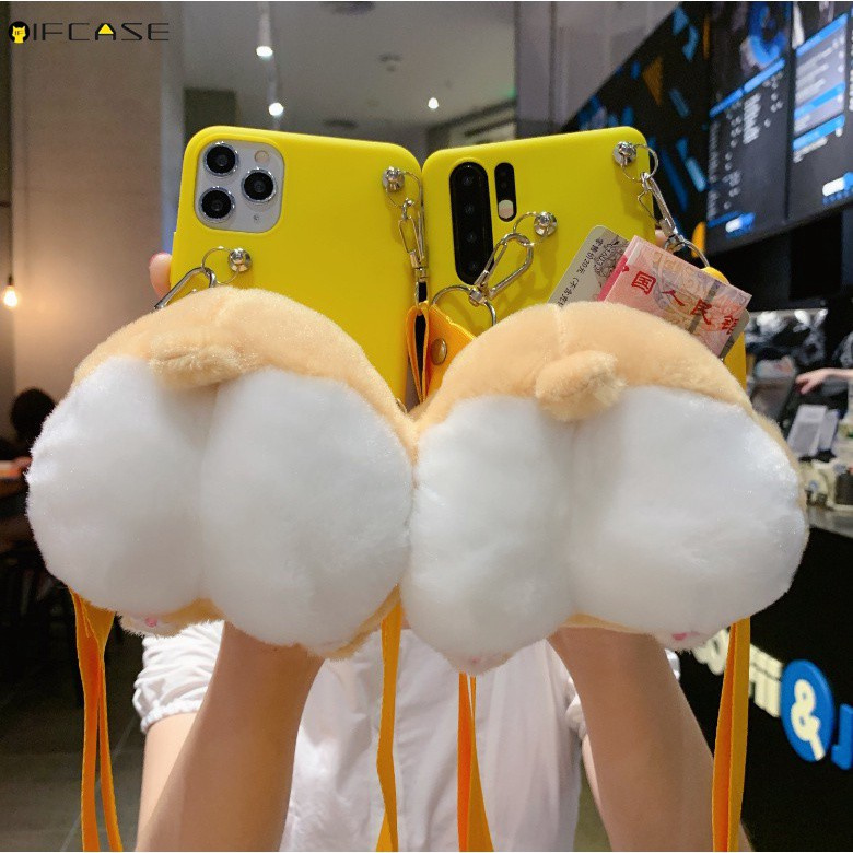 Ốp điện thoại TPU mềm có dây đeo và ví hình kỳ lân/vịt Donald/corgi cho Xiaomi Redmi Note 10 Pro Max 10S Mi 11 Lite