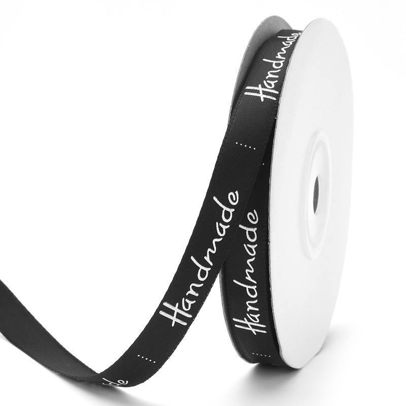 Cuộn dây ruy băng in chữ dùng gói quà 1cm*22 yard