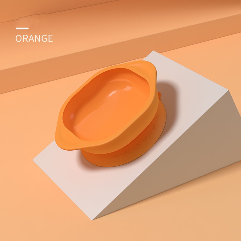 Bát Ăn Bằng Silicone Không BPA Màu Trơn Có Giác Hút Cho Trẻ Sơ Sinh