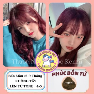 Thuốc Nhuộm Tóc Phúc Bồn Tử Tặng Oxy Trợ Nhuộm Găng Tay Mũ Chùm Kenzii Lên Từ Tone 4 - 5