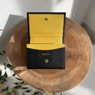 12.12 VÍ MINI TINY LEMONT DA BÒ THẬT ĐEN - VÀNG