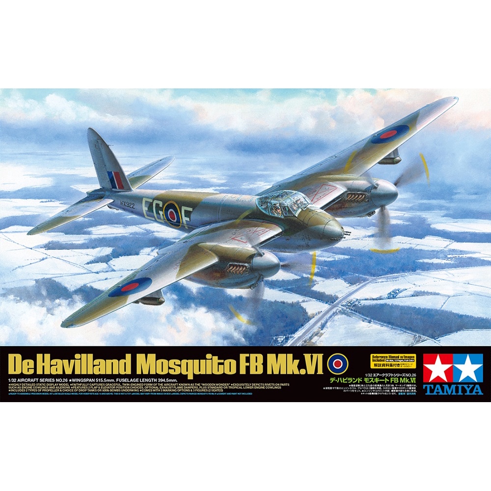 Mô hình máy bay quân sự 1/32 SCALE DE HAVILLAND MOSQUITO FB Mk.VI 60326 Tamiya