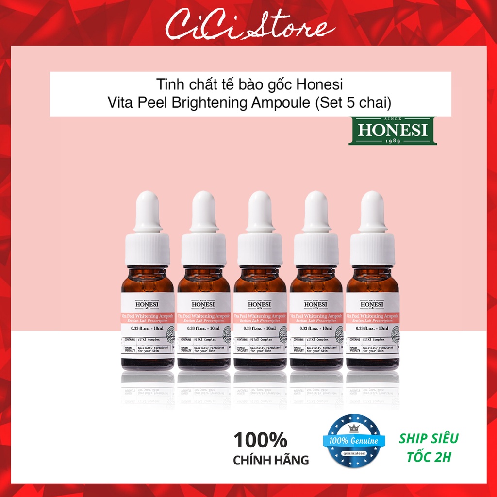 Tinh chất tế bào gốc xóa nám, kích trắng Honesi Vita Peel Brightening Ampoule Hàn Quốc