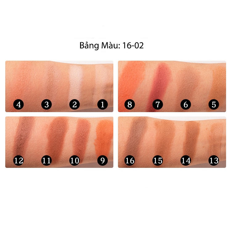 Bảng phấn mắt 16 màu trang điểm cho Nam Nữ Daisy Dear chất lượng chống thấm nước và mồ hôi không gây khó chịu cho da