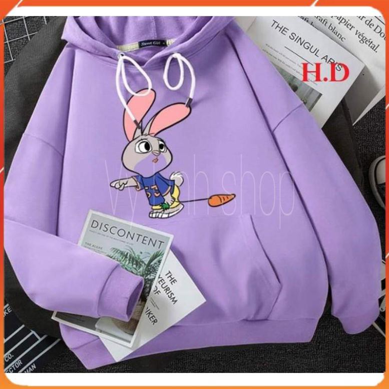 Áo hoodie nữ ♥FREESHIP♥áo nỉ bông thỏ màu  xanh | BigBuy360 - bigbuy360.vn