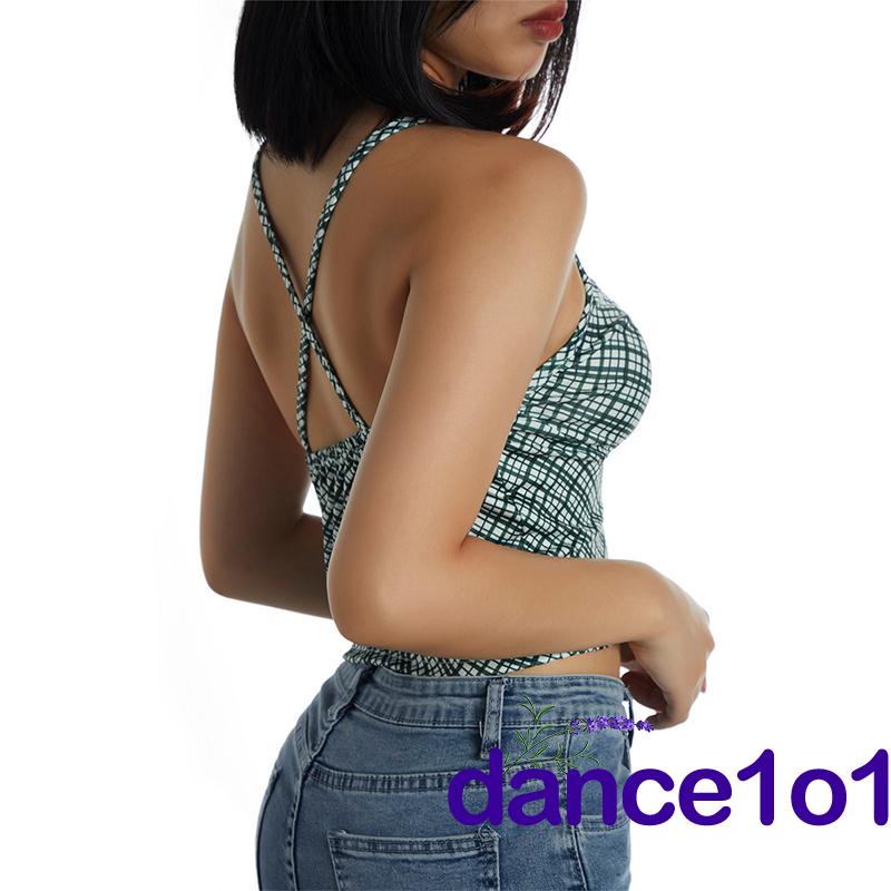 Áo hai dây nữ phối màu tương phản thời trang phong cách vintage