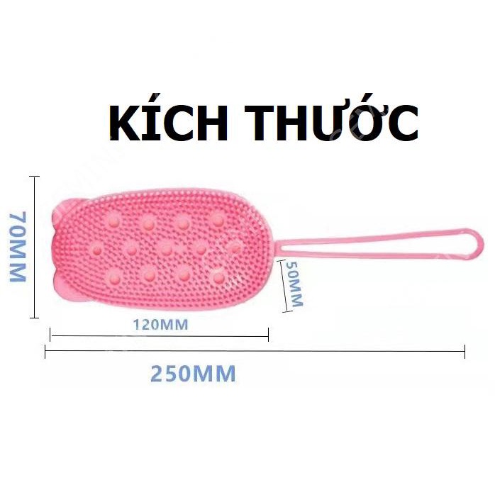 Bàn chải bông tắm massage tạo bọt 2 mặt cọ sạch cơ thể mã BC1 Gemini shop