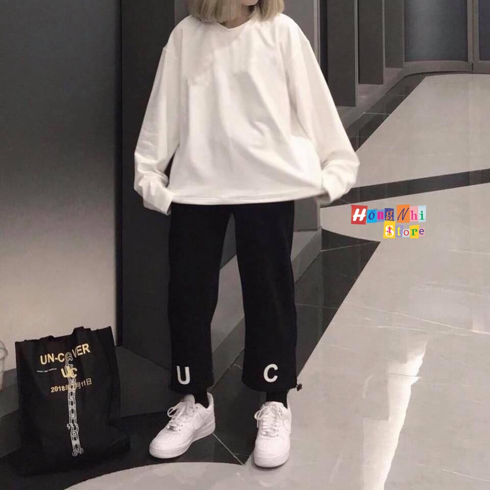 Áo Sweater Trơn Ulzzang Unisex Màu Trắng Chất Nỉ Bông Cao Cấp Dáng Rộng Nam Nữ - MM