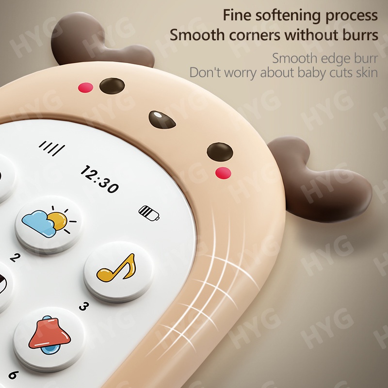 Điện thoại đồ chơi HYG Toys kiểu dáng động vật dễ thương đa năng hỗ trợ giáo dục sớm cho trẻ em
