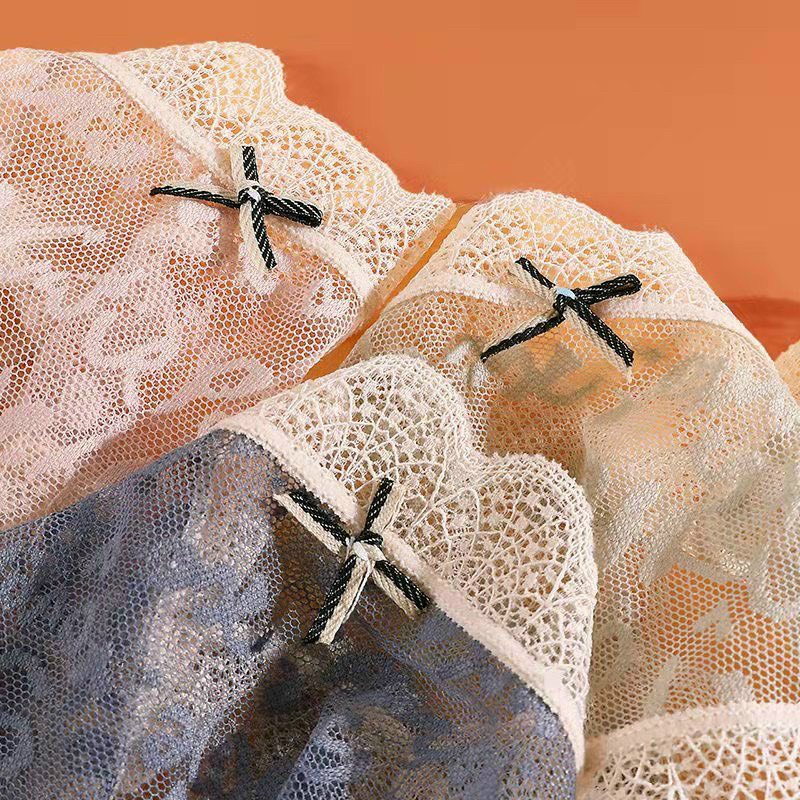 Quần Lót Nữ Ren Gấm Sexy phối viền ren gợn sóng quyến rũ tôn dáng sexy mẫu A43