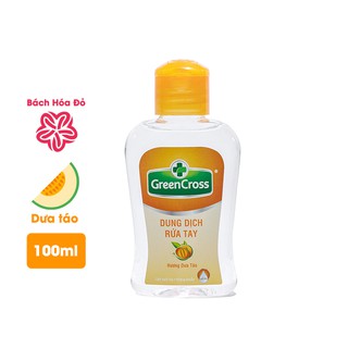 Combo 2 Chai Dung dịch rửa tay khô GREEN CROSS chai 100ml - Hương Dưa Táo