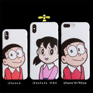 Ốp điện thoại họa tiết Nobita/Xuka phong cách cặp đôi cho iPhone 6 6s 6plus 7 8plus X XS XR XSMAX 11 11Pro 11ProMax