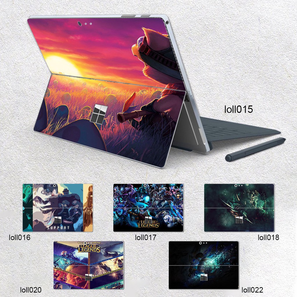 Skin dán hình Liên Minh Huyền Thoại x02 cho Surface Go, Pro 2, Pro 3, Pro 4, Pro 5, Pro 6, Pro 7, Pro X