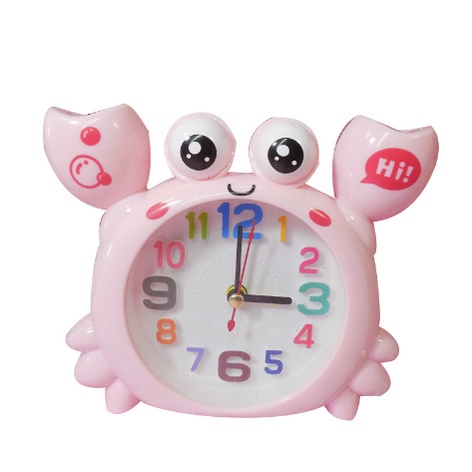 Đồng hồ báo thức để bàn họa tiết con cua hoạt hình dễ thương cute sáng tạo cho bé