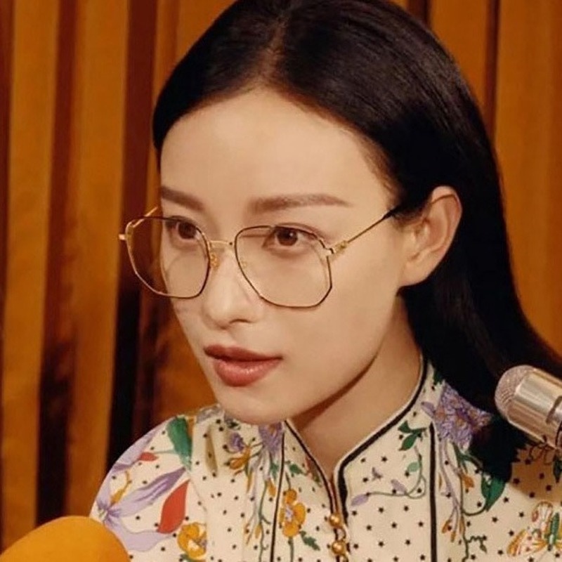 (AIMURUSI) COD Mắt Kính Gọng Kim Loại Tròng Lớn Thời Trang Retro Cho Nam Nữ