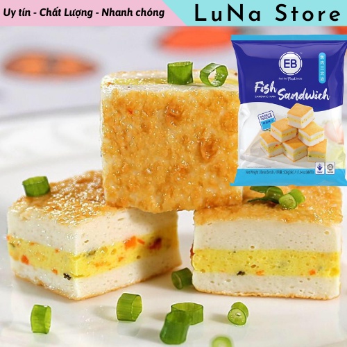 [HỎA TỐC HCM] Viên thả lẩu Malaysia sandwich cá 500g nhúng lẩu cực ngon - LuNa Store