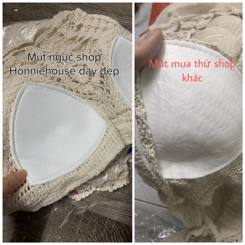 Ren 06-Hàng Quảng Châu -Set Ren Bikini Đi Biển Gồm 3 Món -Có Bán Tách Rời chất Ren Móc Cực Đẹp