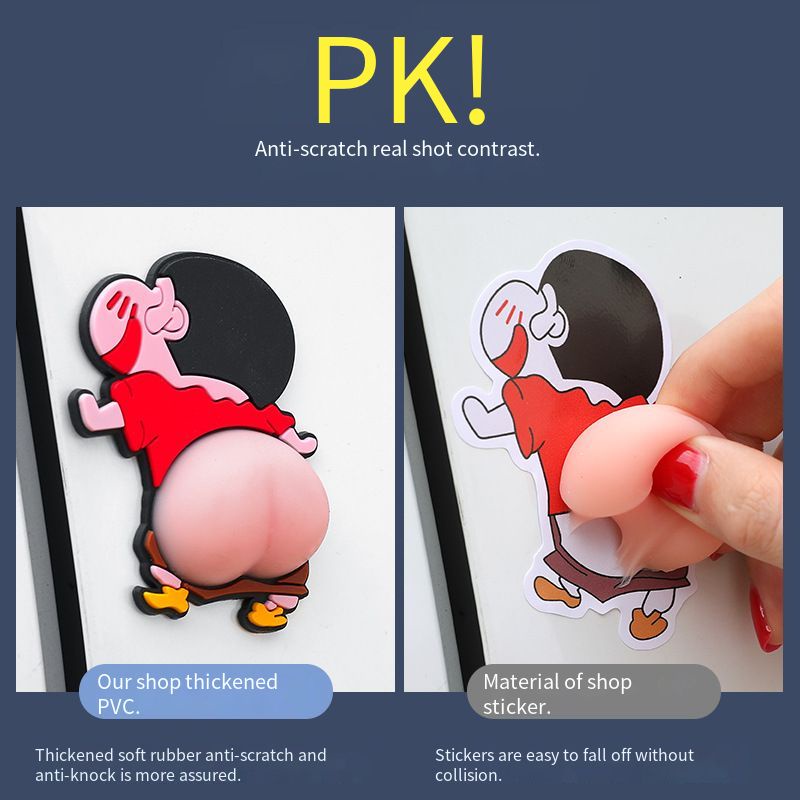 Sticker Dán Cửa Xe Hơi Chống Trầy Xước Chống Va Chạm Hình Cậu Bé Bút Chì Shin-Chan Dễ Thương Sự Bảo Vệ