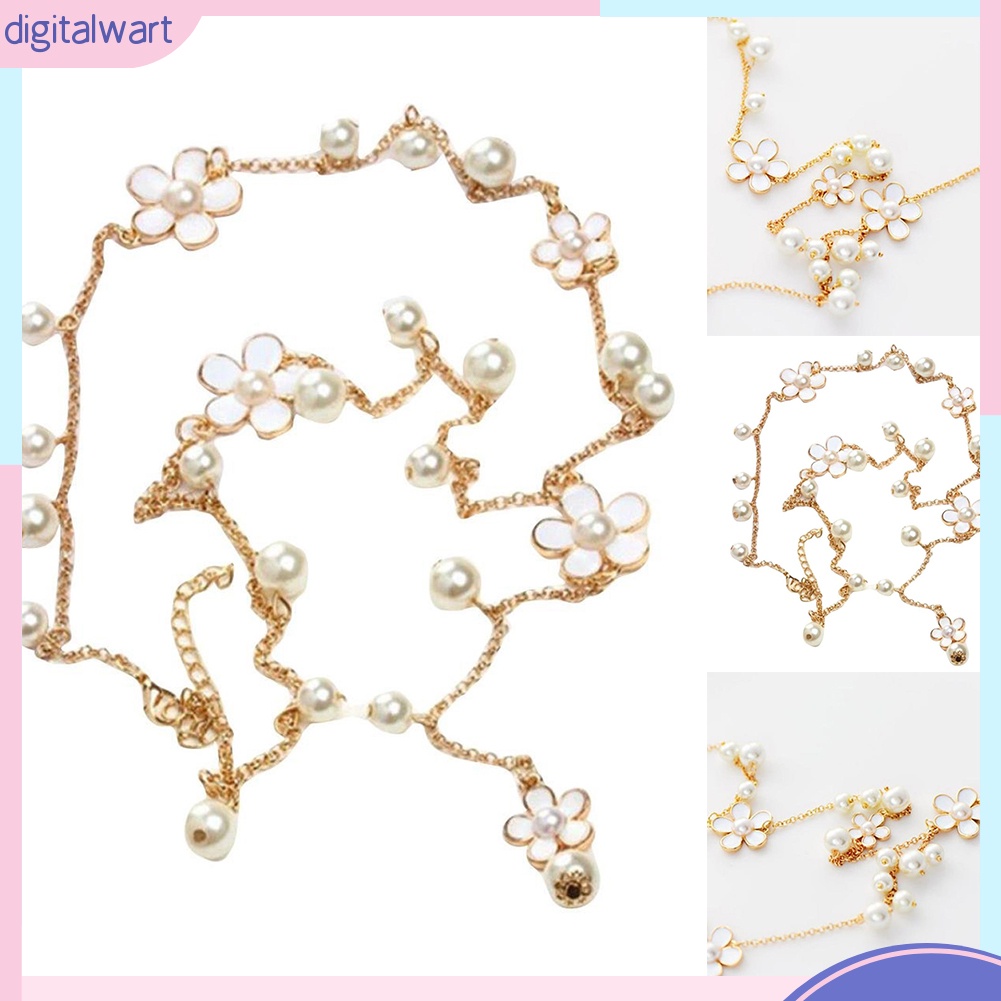 Dây chuyền dài đính ngọc trai thời trang dành cho nữ