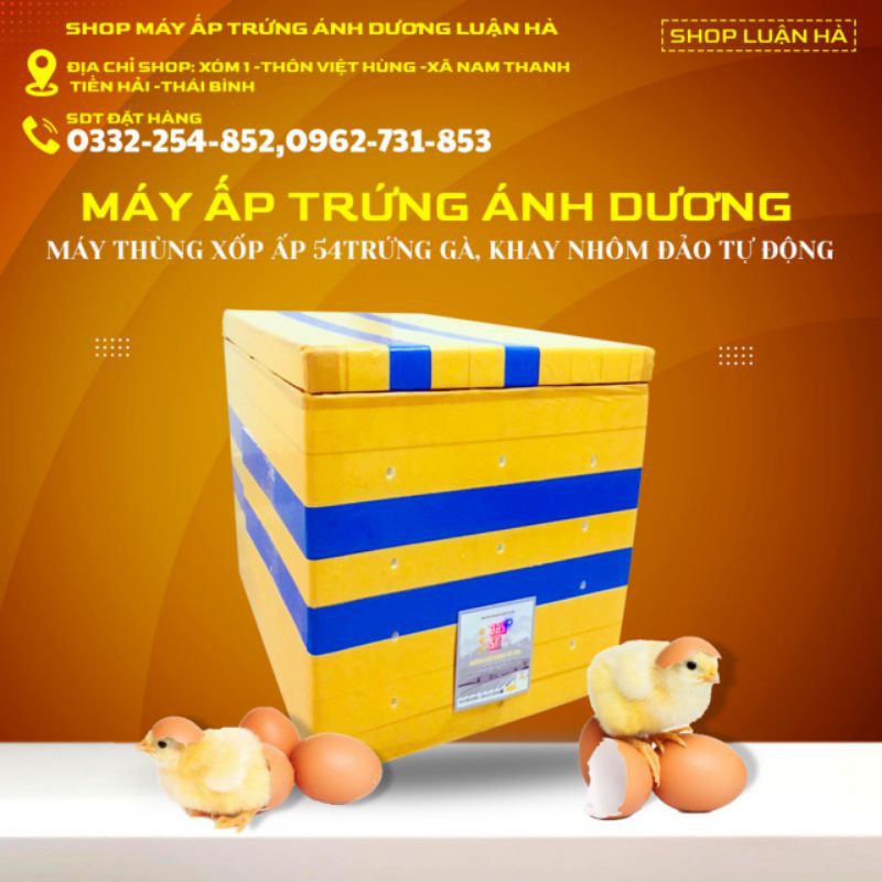 Máy Ấp Trứng Ánh Dương, Máy thùng xốp ấp 56tr gà