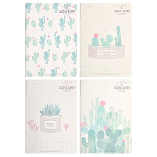 Tập vở B5 cute strawberry, leaf, cactus series (có sẵn) combo 4 quyển như hình