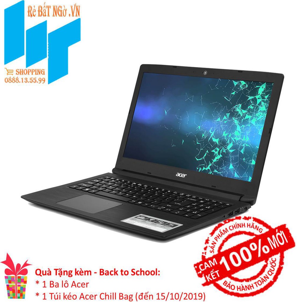Laptop Acer Aspire 3 A315-53-P3YE NX.H38SV.007 15.6 inch HD_4417U_4GB_500GB HDD_Win10_2.0 kg | BigBuy360 - bigbuy360.vn
