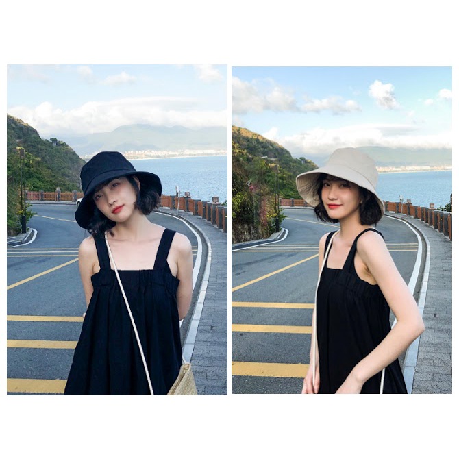 Mũ nón bucket trơn Unisex phong cách Hàn Quốc