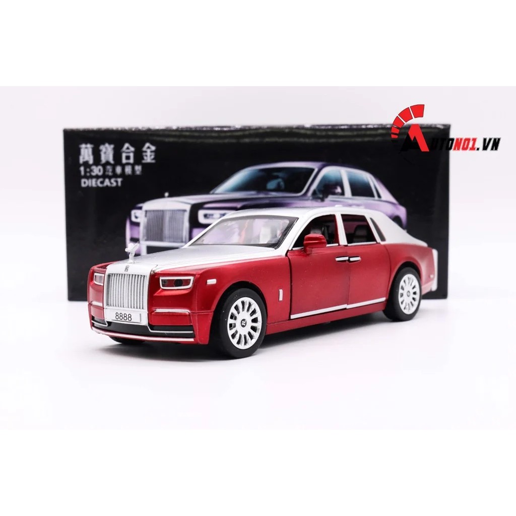 MÔ HÌNH XE ROLL ROYCE PHANTOM RED SILVER 1:30 ICONIC 6353