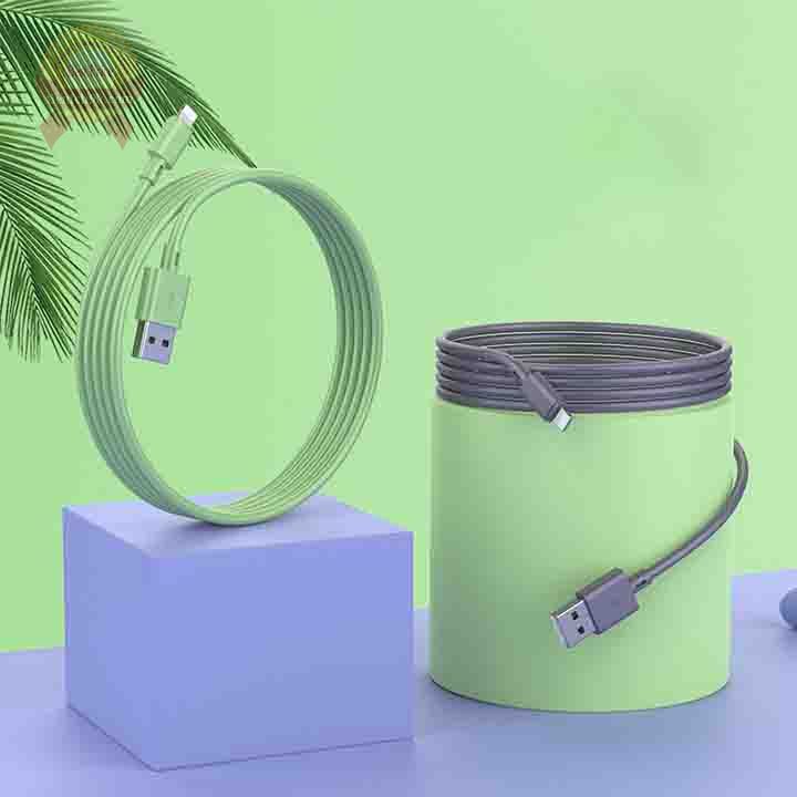 Dây cáp uốn dẻo sạc nhanh QC 3.0 silicon Type C USB dài 1m 3m cho ĐT