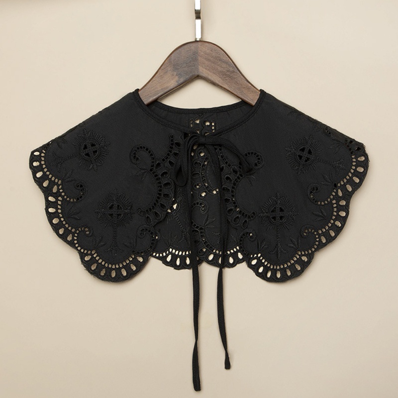 Yoioi Khăn Choàng Cổ Ren Rỗng Cỡ Lớn Thêu Họa Tiết Thanh Lịch Có Thể Tháo Rời Cho Nữ