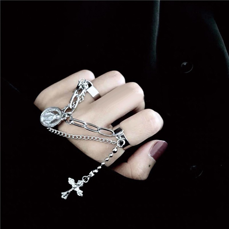 Bộ 3 nhẫn phong cách Hàn Quốc đơn giản cho cặp đôi