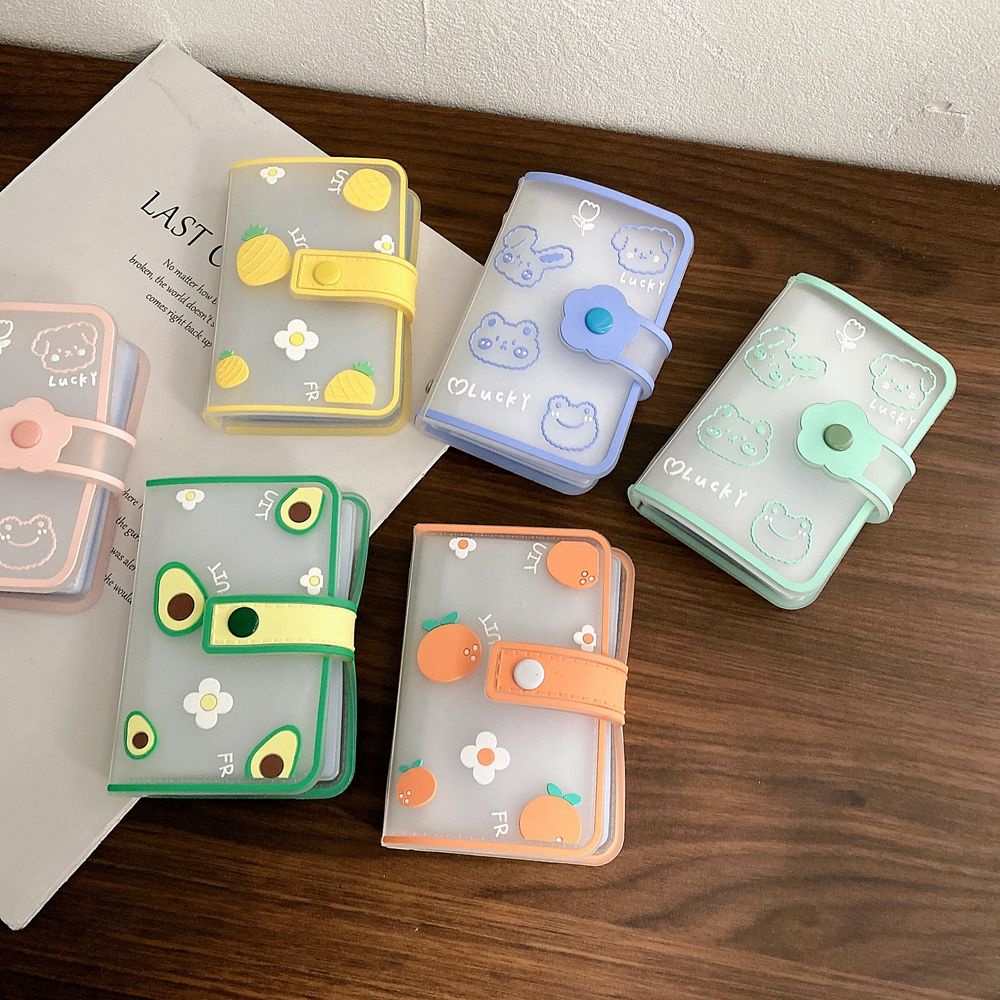 QQMALL Cute Card Bag Simple Credit Card Pocket Cartoon Card Holder Passport Card Bag Multi-Card Holders Men Card Case Bus Card Cover 20 Bit Credit Card Box/Multicolor