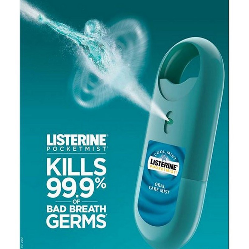[SET 2 CÁI] Xịt Thơm Miệng LISTERINE PocketMist Oral Care Cool Mint - USA