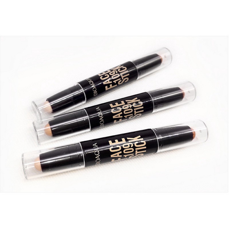 Thỏi phấn bắt sáng BIOAQUA hai đầu 3D ánh đồng kiêm che khuyết điểm và kem nền | BigBuy360 - bigbuy360.vn