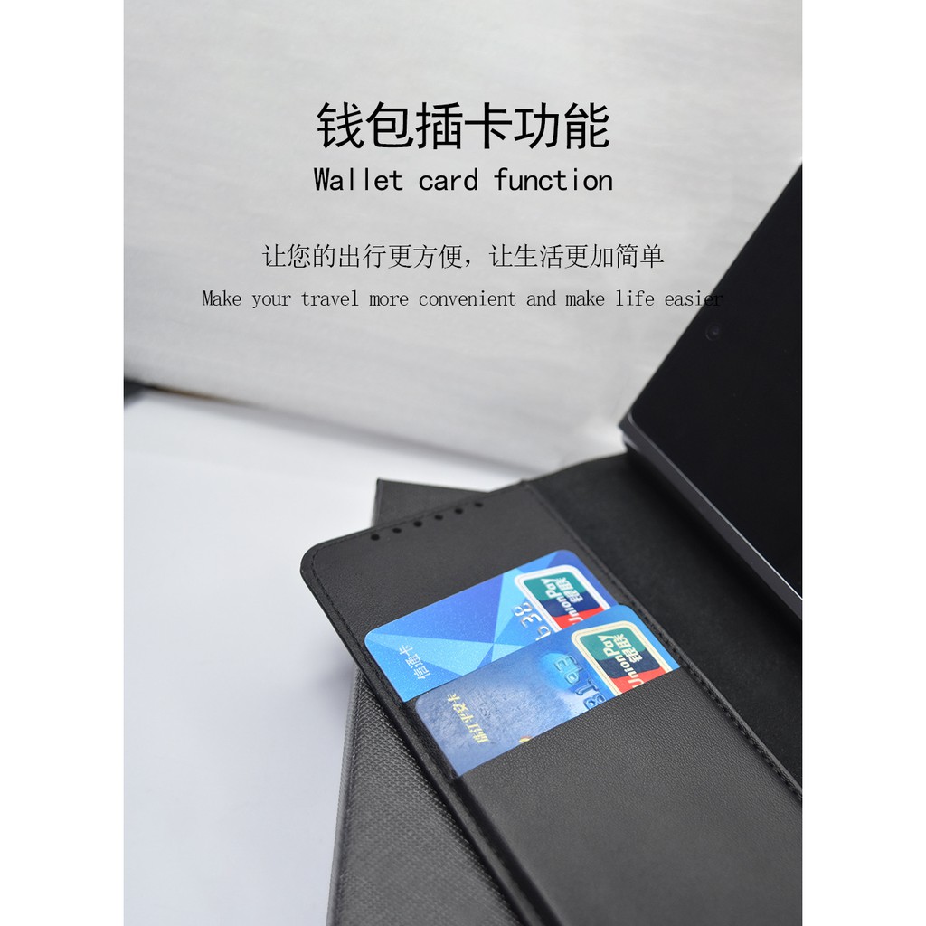 Bao da điện thoại dạng ví có ngăn để thẻ nam châm màu đen dành cho Samsung Galaxy Z Fold 2 5G 2020