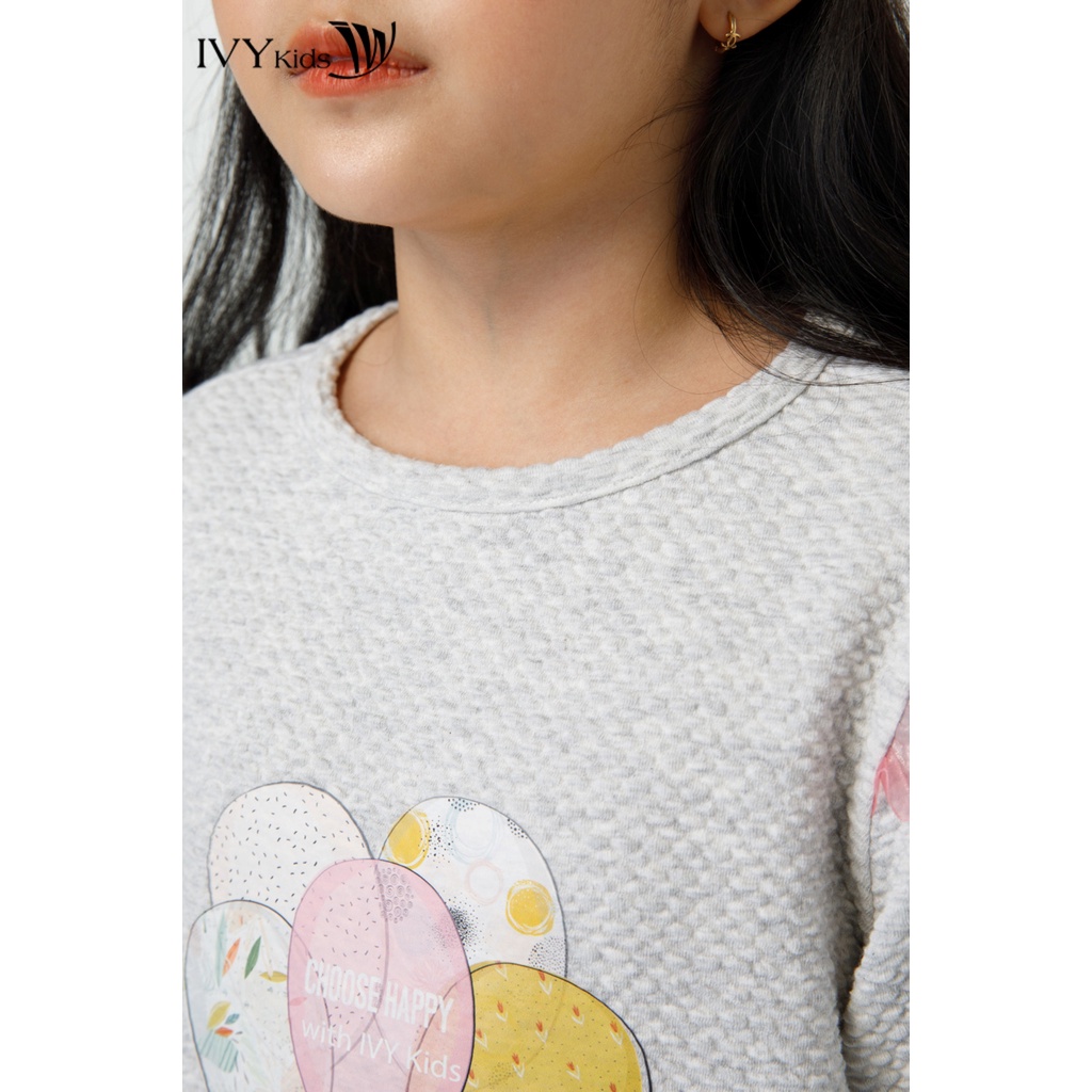 Đầm thun bé gái dáng suông IVY moda MS 42G1474