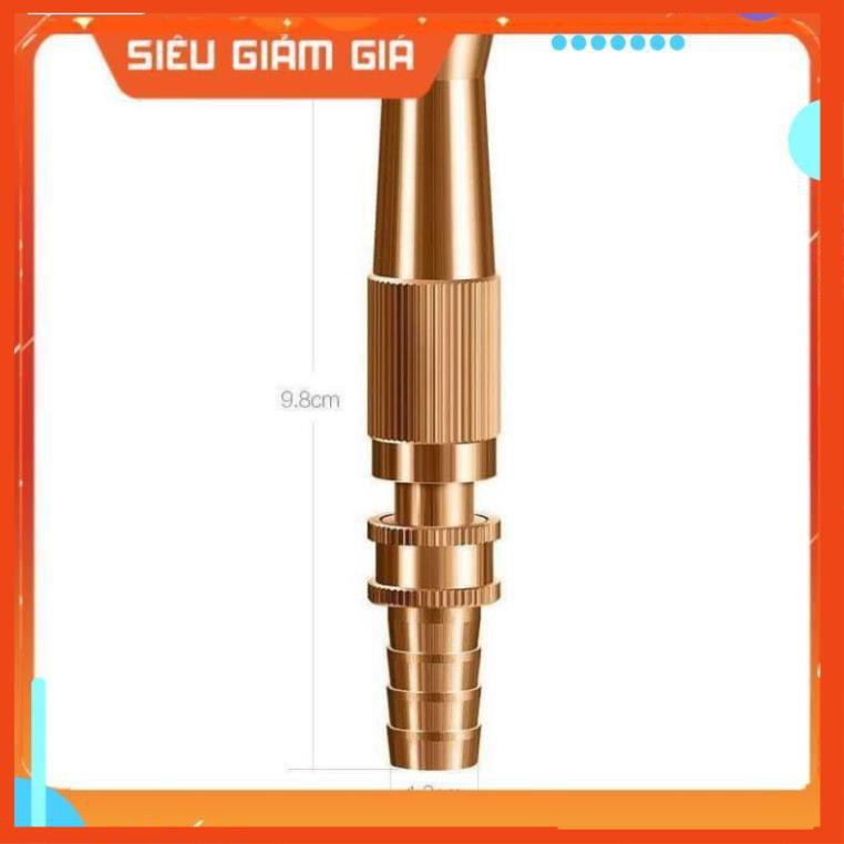 Đầu vòi xịt tăng áp mini bằng đồng có siết vòi đi kèm phun nước rửa xe, tưới cây tăng áp đa năng 206587