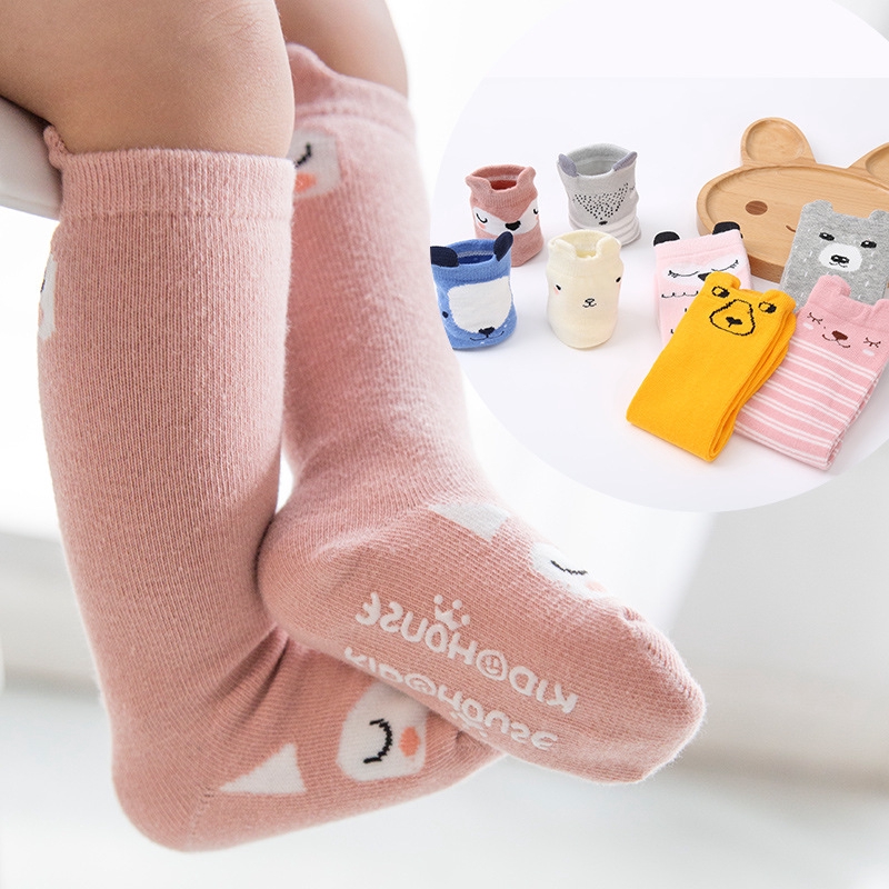 Dễ Thương Vớ Cotton Chống Trượt In Họa Tiết Hoạt Hình Đáng Yêu Thời Trang Cho Bé Sơ Sinh