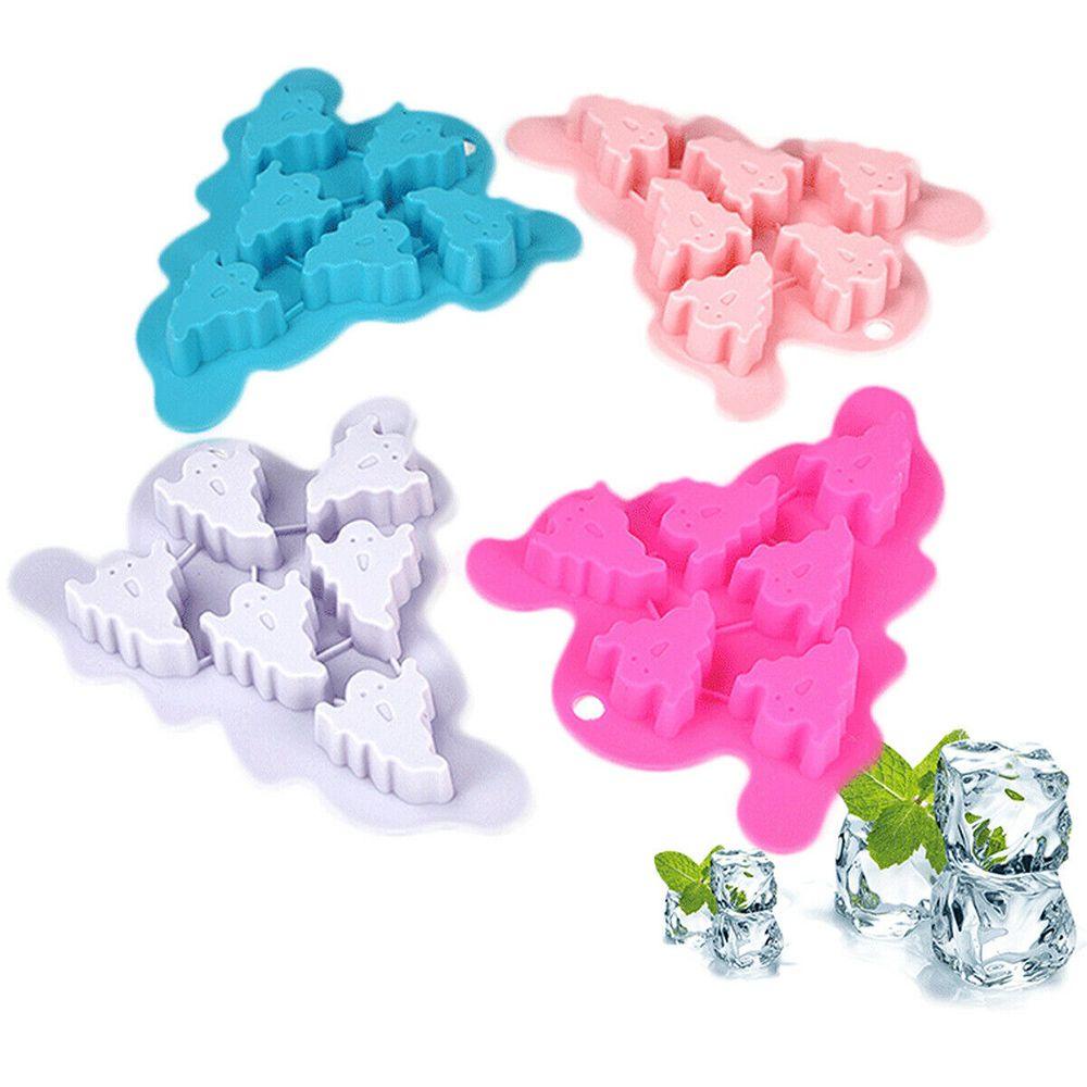 SUENIN Bộ 4 Khuôn Silicone Làm Thạch Pudding Phong Cách Halloween Sáng Tạo