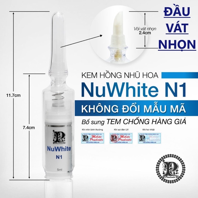 Kem làm hồng khử thâm Mibiti Prudente Nuwhite 5ml N1 V1 H6 L1A