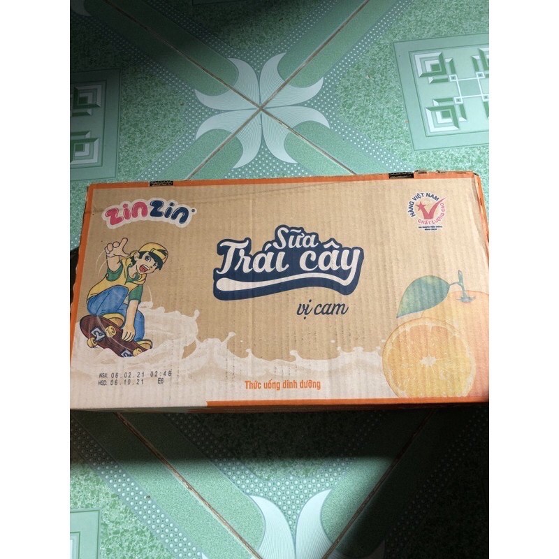 thùng sữa trái cây zinzin 48hộpx110ml