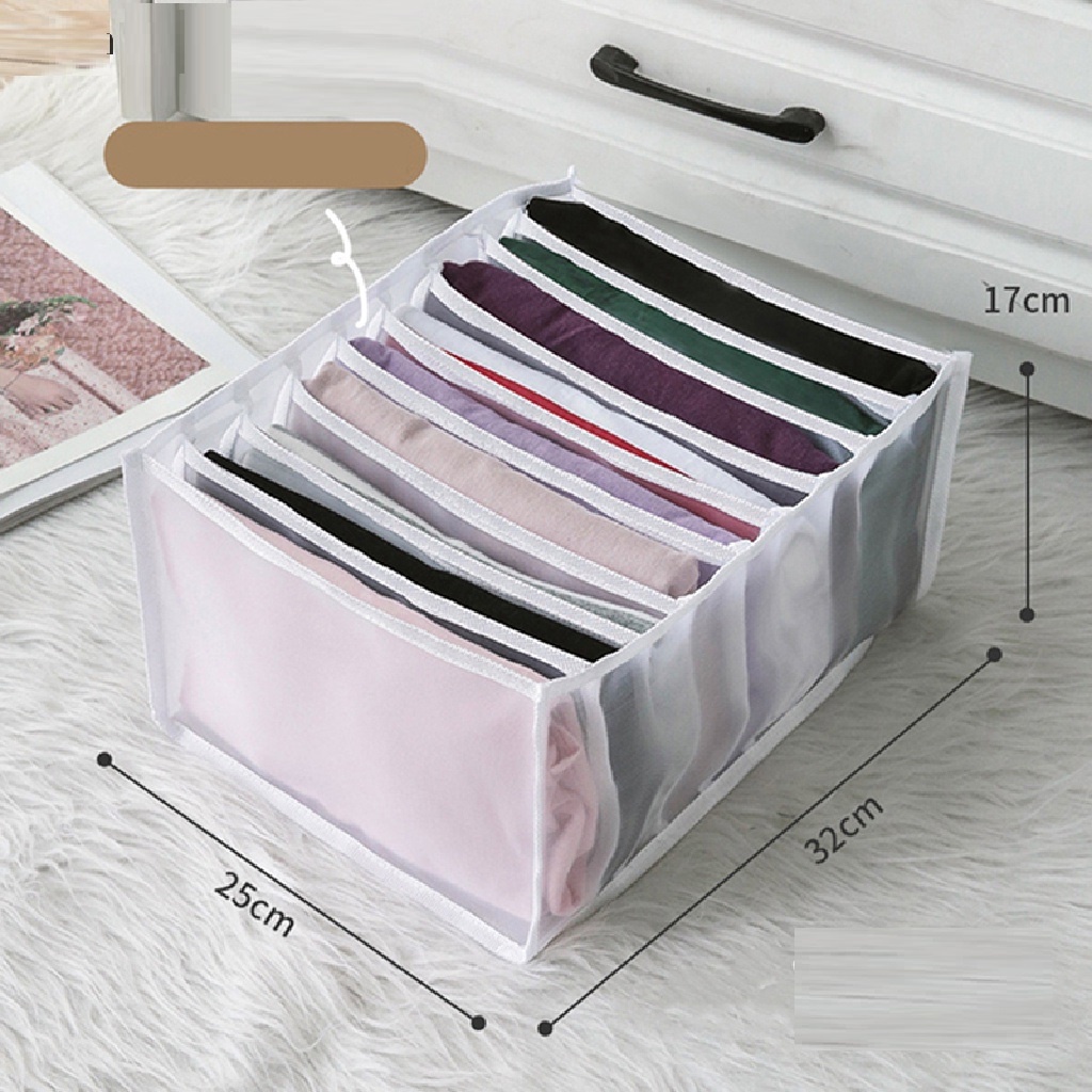 Hộp vải lưới chia ngăn đựng quần áo, phụ kiện gấp gọn