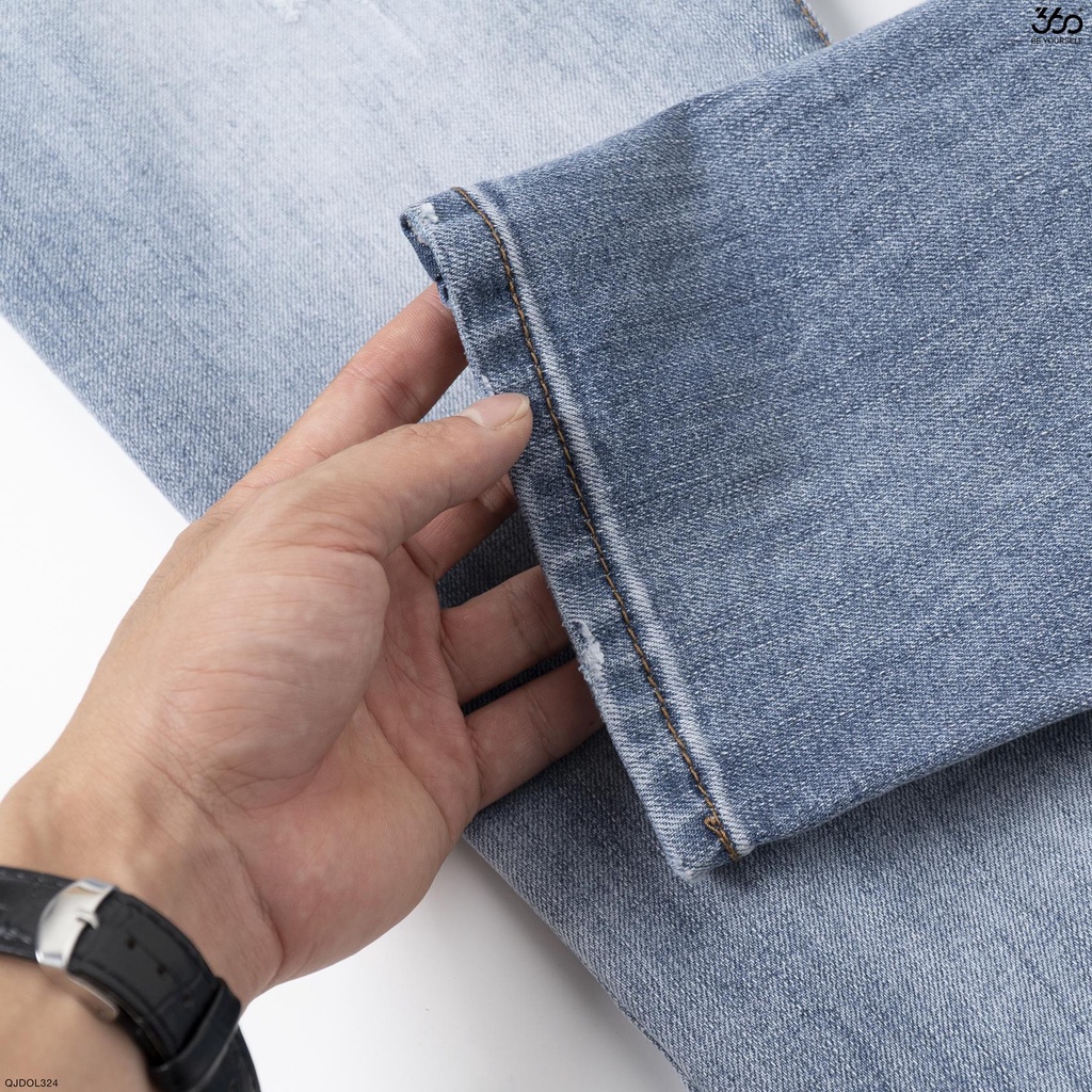 Quần jeans nam local brand 360 BOUTIQUE màu xanh da trời  - QJDOL324