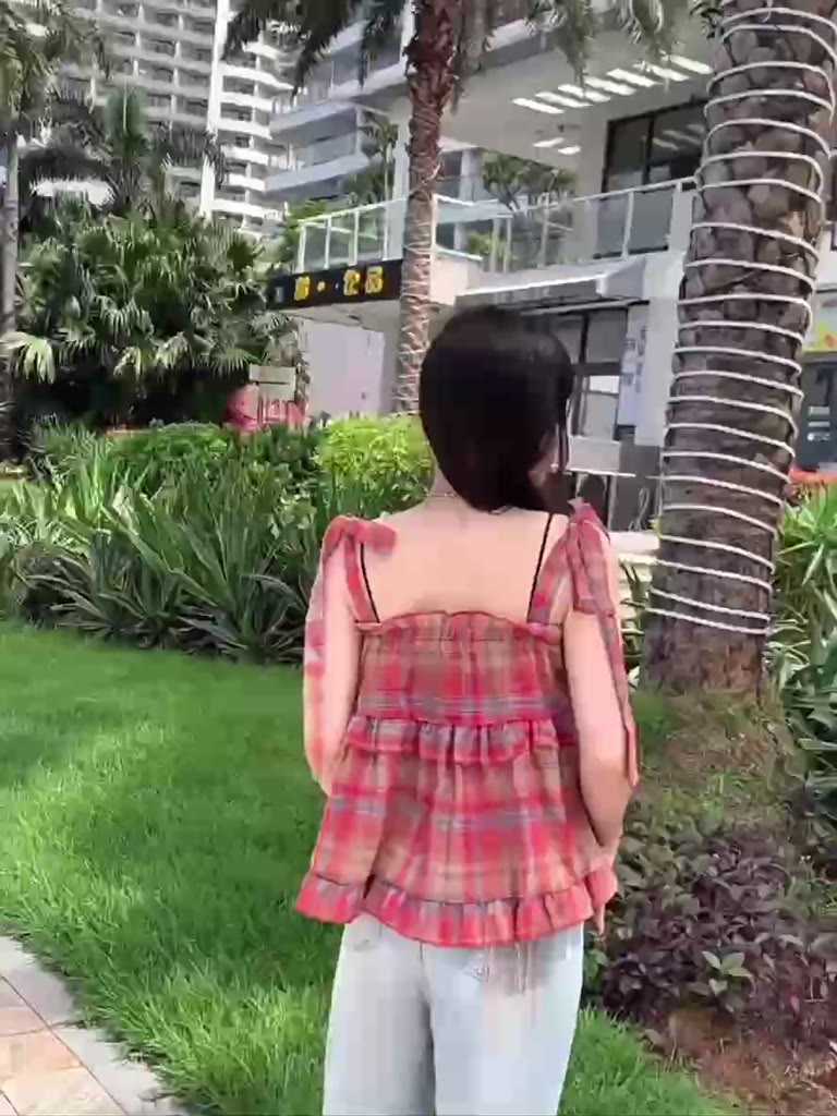 [Mã FATREND02 giảm đến 30k đơn 99k] Áo 2 Dây Caro Dáng Babydoll Hót Hít 2023 | BigBuy360 - bigbuy360.vn